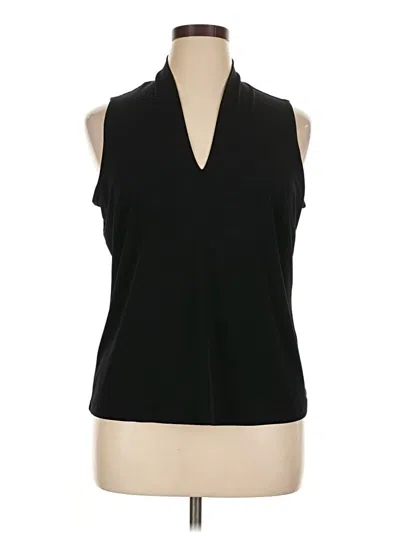Pre-owned Lane Bryant Sleeveless Blouse In Black