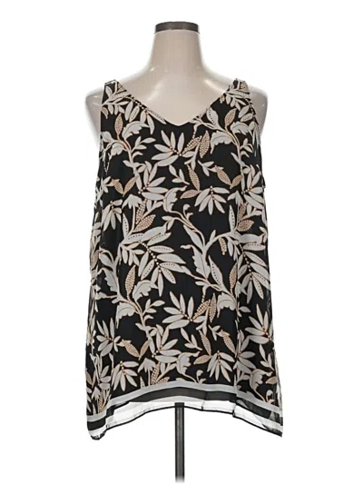 Pre-owned Lane Bryant Sleeveless Blouse In Black