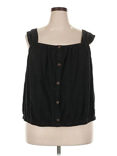 Pre-owned Lane Bryant Sleeveless Blouse In Black
