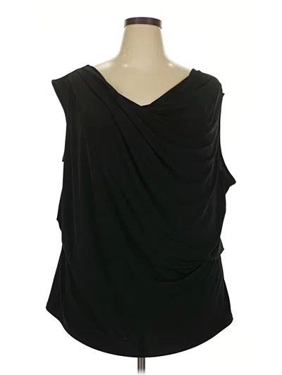 Pre-owned Lane Bryant Sleeveless Blouse In Black