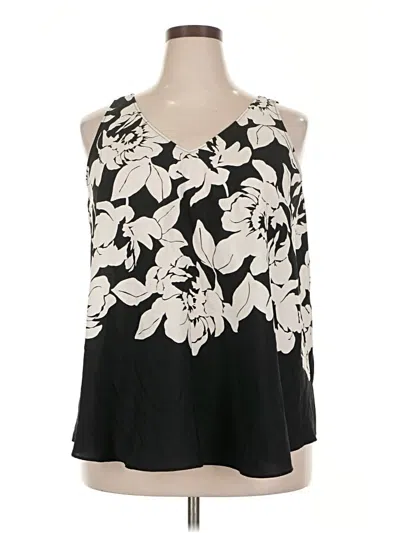Pre-owned Lane Bryant Sleeveless Blouse In Black