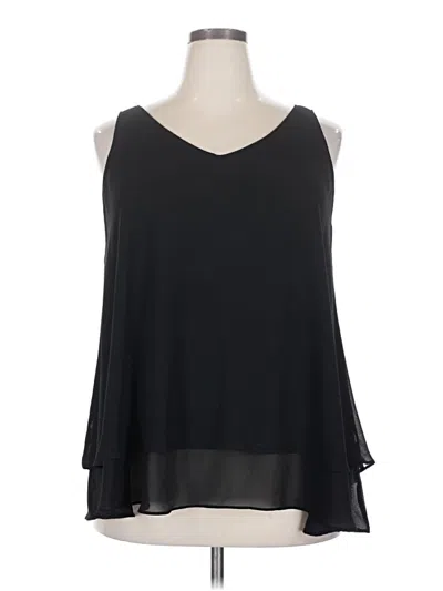 Pre-owned Lane Bryant Sleeveless Blouse In Black