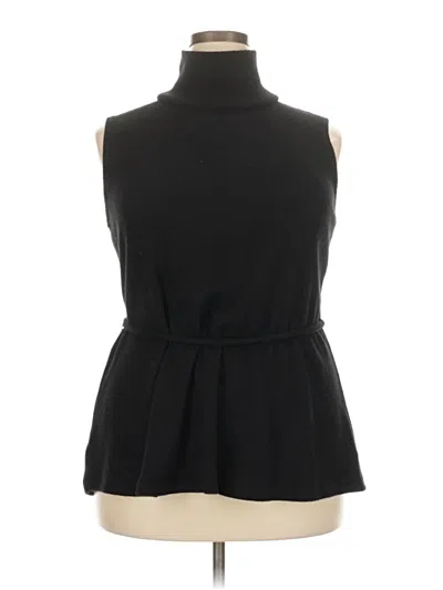 Pre-owned Lane Bryant Sleeveless Blouse In Black