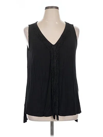 Pre-owned Lane Bryant Sleeveless Blouse In Black