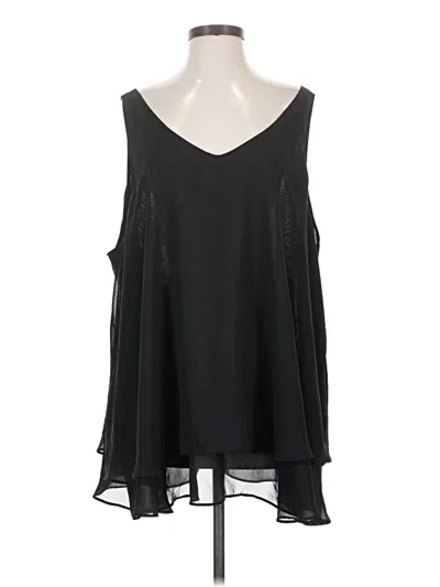 Pre-owned Lane Bryant Sleeveless Blouse In Black