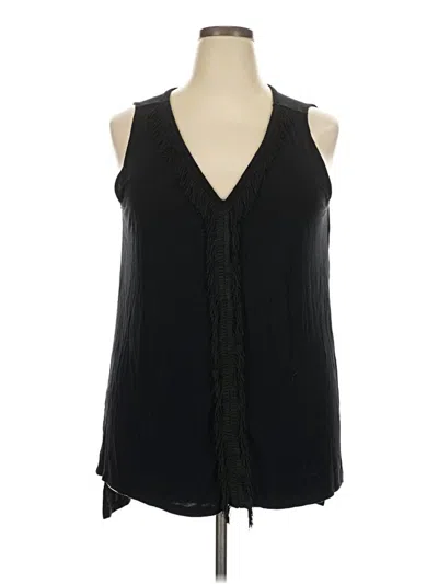 Pre-owned Lane Bryant Sleeveless Blouse In Black