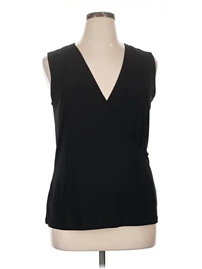 Pre-owned Lane Bryant Sleeveless Blouse In Black