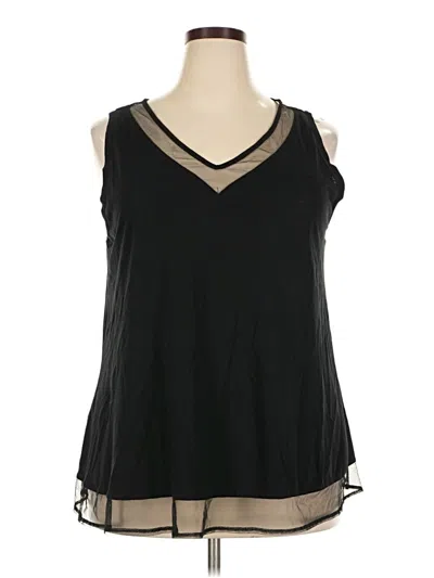Pre-owned Lane Bryant Sleeveless Blouse In Black