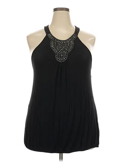 Pre-owned Lane Bryant Sleeveless Blouse In Black