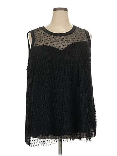 Pre-owned Lane Bryant Sleeveless Blouse In Black