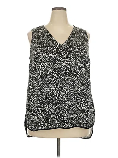 Pre-owned Lane Bryant Sleeveless Blouse In Black
