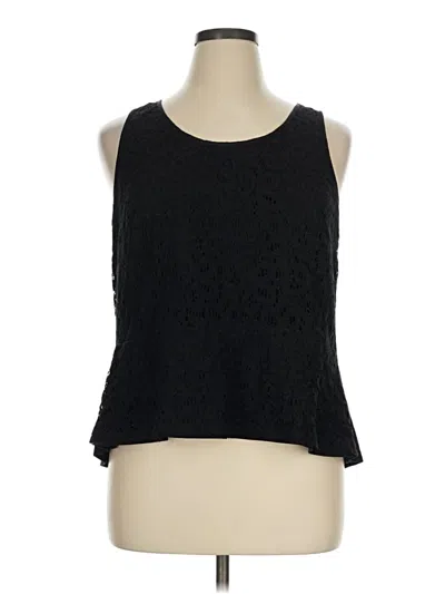 Pre-owned Lane Bryant Sleeveless Blouse In Black