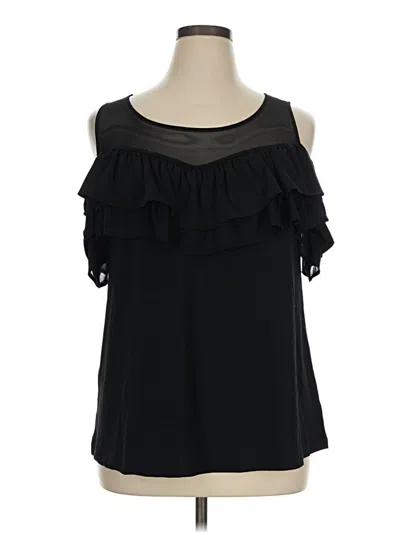 Pre-owned Lane Bryant Sleeveless Blouse In Black