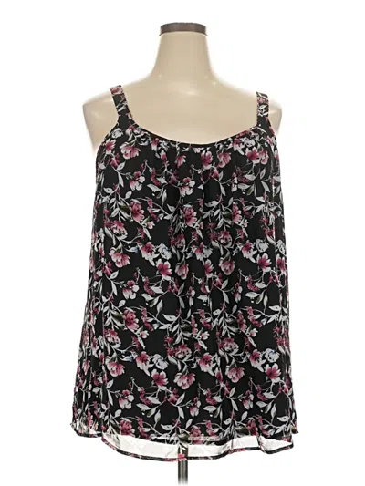 Pre-owned Lane Bryant Sleeveless Blouse In Black