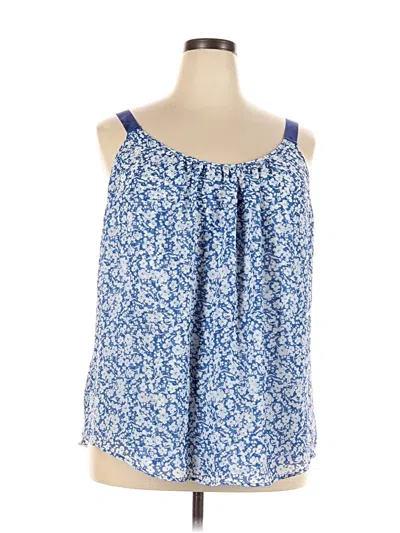 Pre-owned Lane Bryant Sleeveless Blouse In Blue