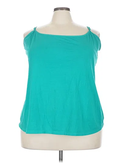 Pre-owned Lane Bryant Sleeveless Blouse In Blue