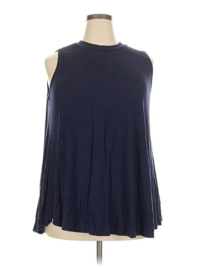 Pre-owned Lane Bryant Sleeveless Blouse In Blue