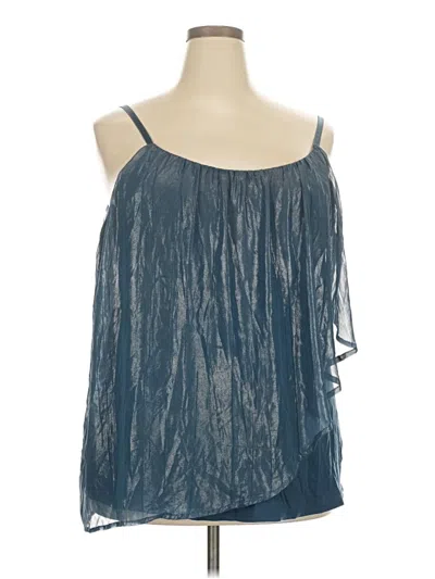 Pre-owned Lane Bryant Sleeveless Blouse In Blue