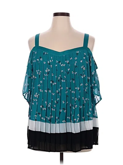 Pre-owned Lane Bryant Sleeveless Blouse In Blue