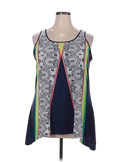 Pre-owned Lane Bryant Sleeveless Blouse In Blue
