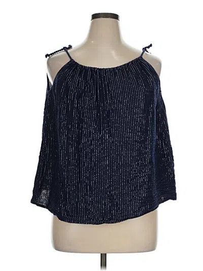 Pre-owned Lane Bryant Sleeveless Blouse In Blue