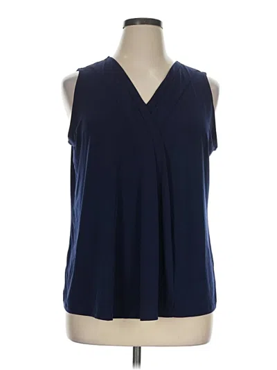Pre-owned Lane Bryant Sleeveless Blouse In Blue