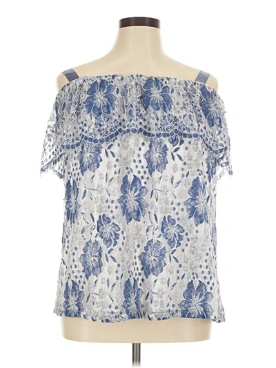 Pre-owned Lane Bryant Sleeveless Blouse In Blue