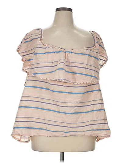 Pre-owned Lane Bryant Sleeveless Blouse In Brown