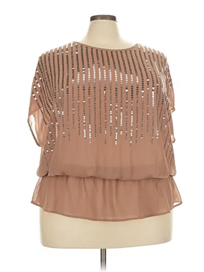 Pre-owned Lane Bryant Sleeveless Blouse In Brown