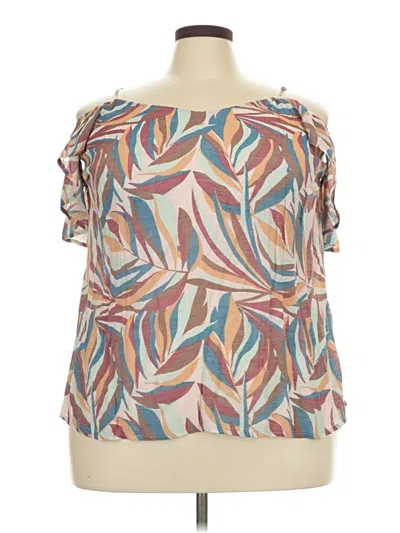 Pre-owned Lane Bryant Sleeveless Blouse In Brown