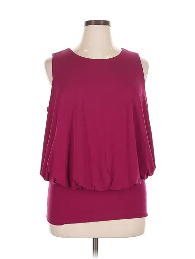 Pre-owned Lane Bryant Sleeveless Blouse In Burgundy