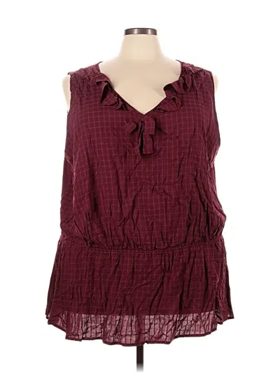 Lane Bryant Sleeveless Blouse In Burgundy