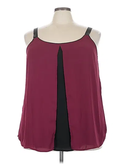 Pre-owned Lane Bryant Sleeveless Blouse In Burgundy