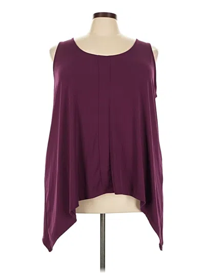 Pre-owned Lane Bryant Sleeveless Blouse In Burgundy