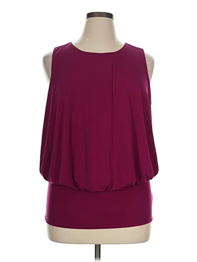 Pre-owned Lane Bryant Sleeveless Blouse In Burgundy