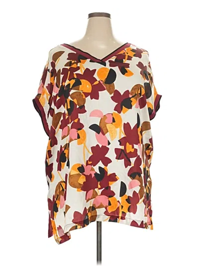 Pre-owned Lane Bryant Sleeveless Blouse In Burgundy