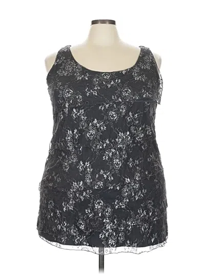 Pre-owned Lane Bryant Sleeveless Blouse In Gray