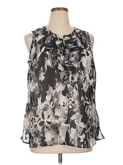 Pre-owned Lane Bryant Sleeveless Blouse In Gray