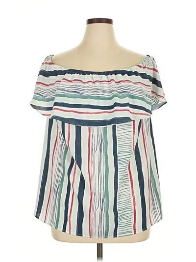 Pre-owned Lane Bryant Sleeveless Blouse In Green