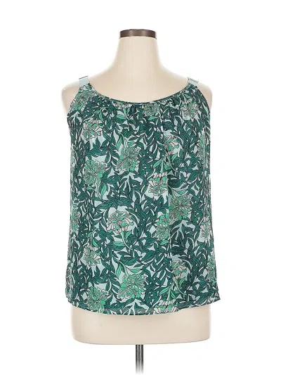 Pre-owned Lane Bryant Sleeveless Blouse In Green