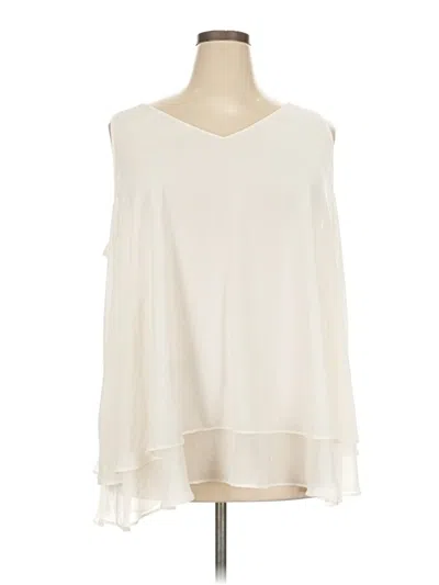 Pre-owned Lane Bryant Sleeveless Blouse In Ivory