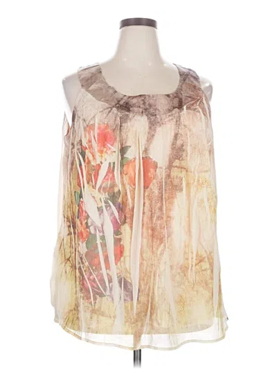 Pre-owned Lane Bryant Sleeveless Blouse In Ivory