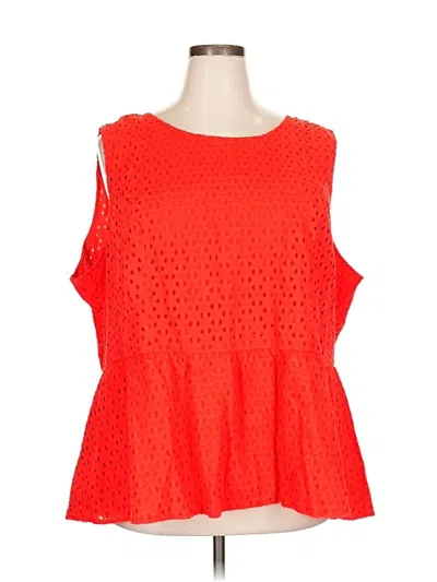 Pre-owned Lane Bryant Sleeveless Blouse In Orange