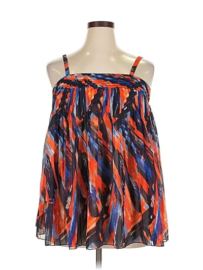 Pre-owned Lane Bryant Sleeveless Blouse In Orange