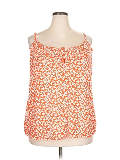 Pre-owned Lane Bryant Sleeveless Blouse In Orange