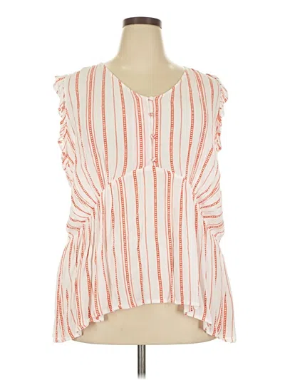 Pre-owned Lane Bryant Sleeveless Blouse In Orange