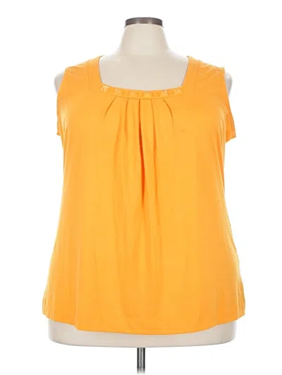 Pre-owned Lane Bryant Sleeveless Blouse In Orange