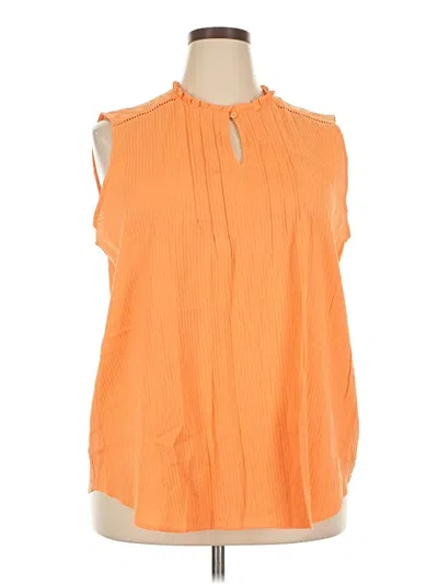Lane Bryant Sleeveless Blouse In Orange