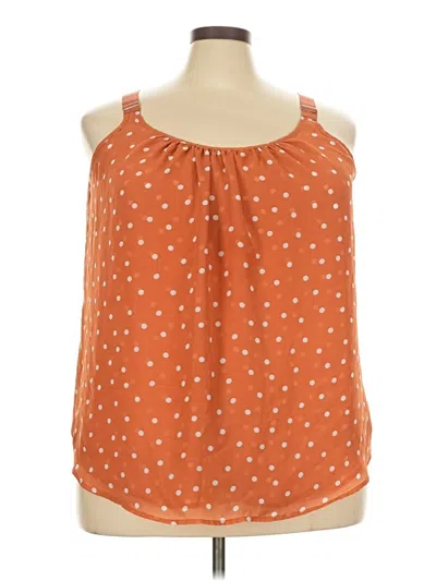 Pre-owned Lane Bryant Sleeveless Blouse In Orange