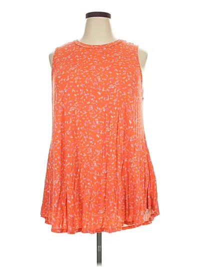 Pre-owned Lane Bryant Sleeveless Blouse In Orange